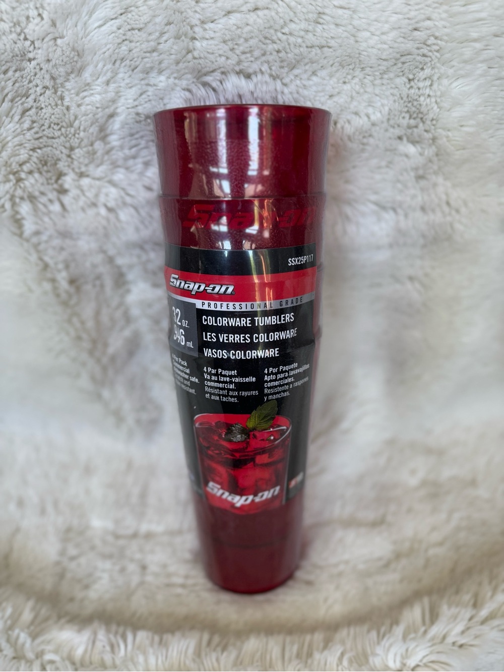 Snap-on Red Colorware Tumbler Set - 32 oz